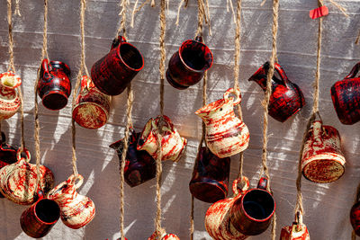 Sibiu city, romania - 04 september 2022. romanian handmade ceramics market at the potters fair 