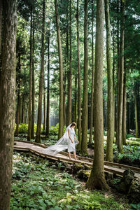 Woman in a forest