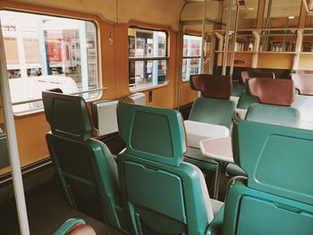 Empty seats in train