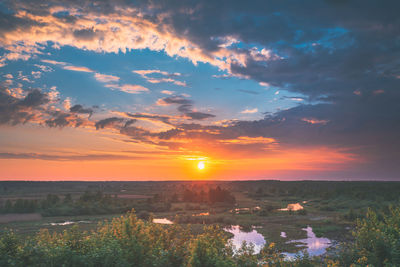 Scenic view of sunset