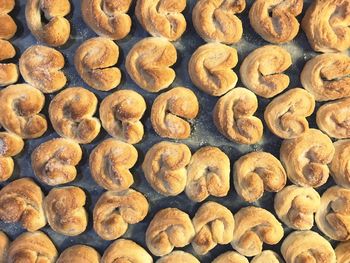 Full frame shot of onions for sale