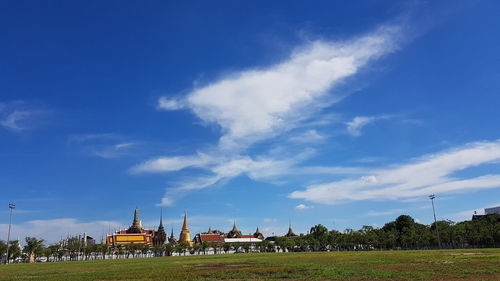 Panoramic view of buildings against sky