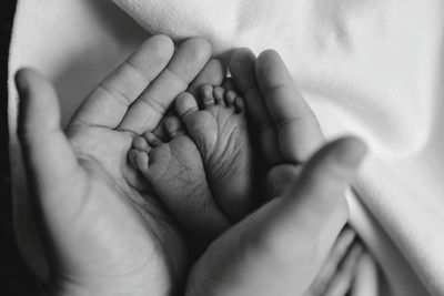 Close-up of baby hands