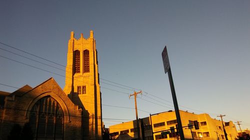 Low angle view of skyscraper