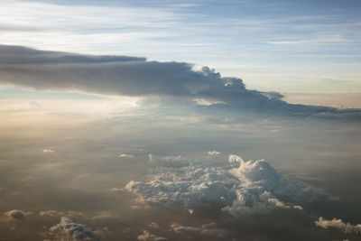 Aerial view of cloudscape against sky