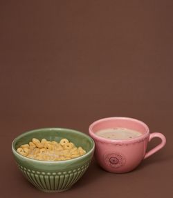 Close-up of drink served on table