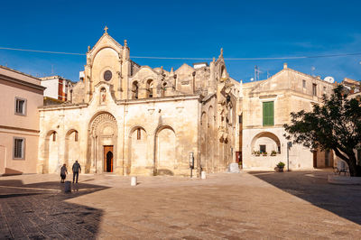 View of historic building against blue sky