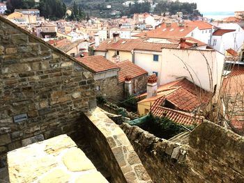 High angle view of townscape