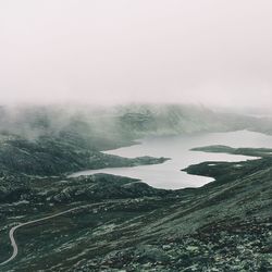 Aerial view of landscape against sky