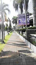 View of footpath in park