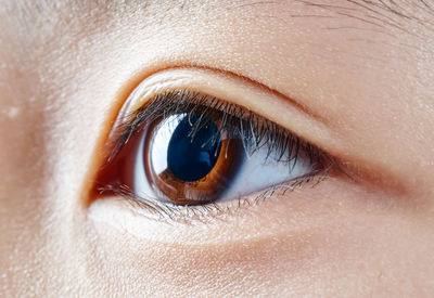 Close-up of girl eye