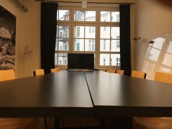 View of empty walkway