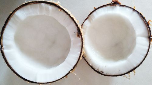 High angle view of empty plate on table