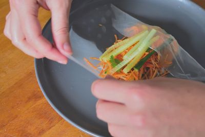 Woman preparing food