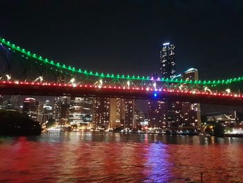 Illuminated city at night