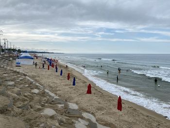 Group of people on beach