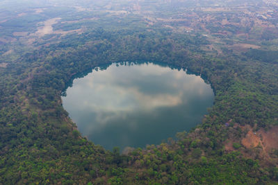 High angle view of landscape against sky