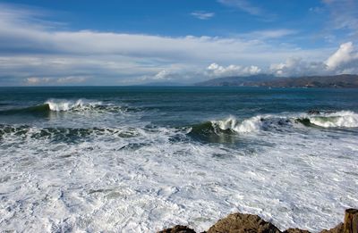 Scenic view of sea against sky