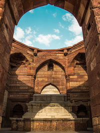 Low angle view of historical building against sky