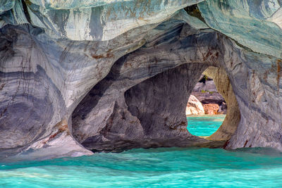 Rock formations in sea