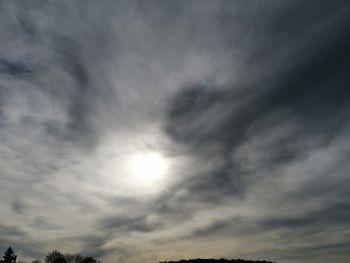 Low angle view of cloudy sky