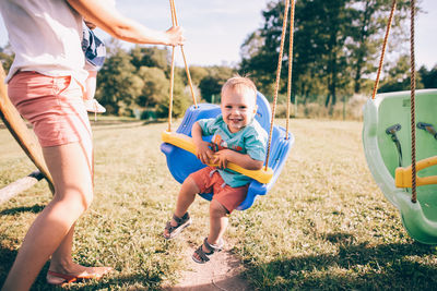 Children playing on playground