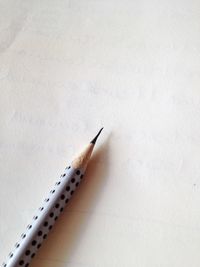 High angle view of pen on table