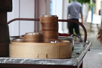 Close-up of food on table at restaurant