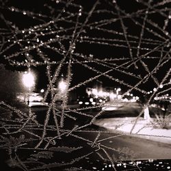 View of illuminated lights at night