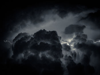 Low angle view of storm clouds in sky