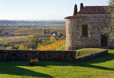 Autumn landscape in the collio region, italy