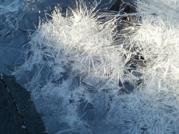 Full frame shot of frozen water