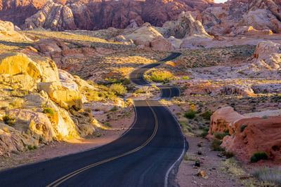 Road leading towards mountains