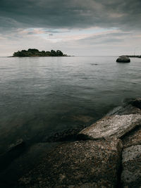 Scenic view of sea against sky