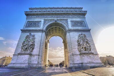 Low angle view of triumphal arch