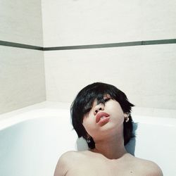 Girl in bathtub