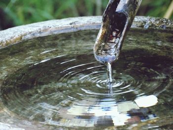 View of fountain in park