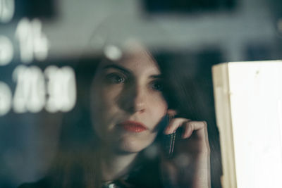 Close-up of young woman
