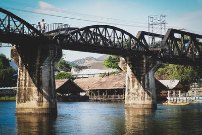 Bridge over river against sky