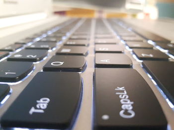 Close up of computer keyboard