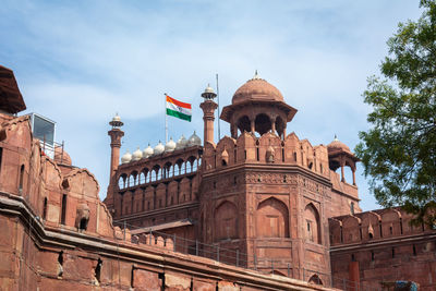 Low angle view of historic building against sky