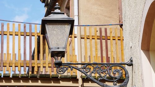 Close-up of railing