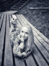 Portrait of a girl smiling