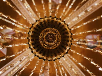 Full frame shot of illuminated ceiling