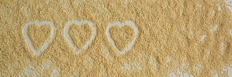 Directly above shot of heart shape made on sand