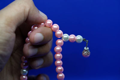 Close-up of woman hand holding bubble