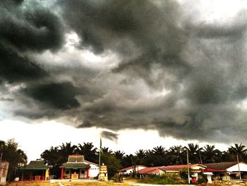 View of building against cloudy sky