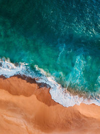 High angle view of beach