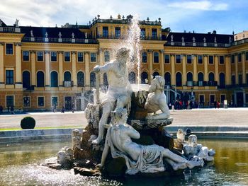 Statue of fountain in city