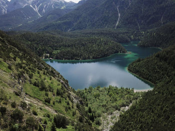 Scenic view of landscape and lake